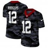 Men New Nike Green Bay Packers #12 Rodgers 2020 Nike Camo Salute to Service Limited Jersey