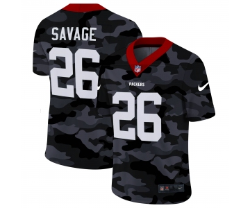 Men New Nike Green Bay Packers #26 Savage 2020 Nike Camo Salute to Service Limited Jersey