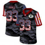 Men New Nike Green Bay Packers #33 Jones 2020 Nike Camo USA Salute to Service Limited Jersey