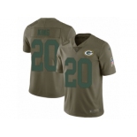 Men Nike Green Bay Packers #20 Kevin King Limited Olive 2017 Salute to Service NFL Jersey