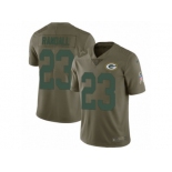 Men Nike Green Bay Packers #23 Damarious Randall Limited Olive 2017 Salute to Service NFL Jersey