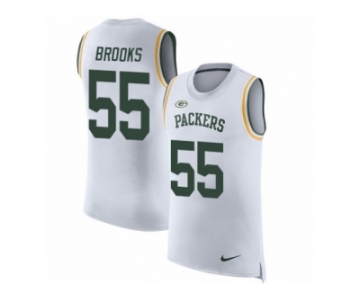 Men Nike Green Bay Packers #55 Ahmad Brooks White Rush Player Name & Number Tank Top NFL Jersey