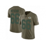 Men Nike Green Bay Packers #66 Ray Nitschke Limited Olive 2017 Salute to Service NFL Jersey