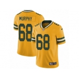 Men Nike Green Bay Packers #68 Kyle Murphy Limited Gold Rush Vapor Untouchable NFL Jersey