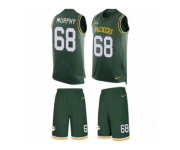 Men Nike Green Bay Packers #68 Kyle Murphy Limited Green Tank Top Suit NFL Jersey