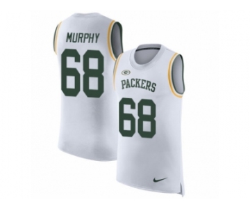 Men Nike Green Bay Packers #68 Kyle Murphy White Rush Player Name & Number Tank Top NFL Jersey