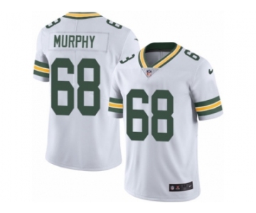 Men Nike Green Bay Packers #68 Kyle Murphy White Vapor Untouchable Limited Player NFL Jersey