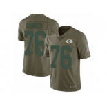 Men Nike Green Bay Packers #76 Mike Daniels Limited Olive 2017 Salute to Service NFL Jersey