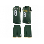 Men Nike Green Bay Packers #8 Justin Vogel Limited Green Tank Top Suit NFL Jersey