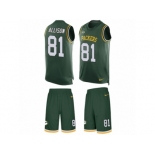 Men Nike Green Bay Packers #81 Geronimo Allison Limited Green Tank Top Suit NFL Jersey