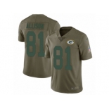 Men Nike Green Bay Packers #81 Geronimo Allison Limited Olive 2017 Salute to Service NFL Jersey