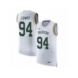 Men Nike Green Bay Packers #94 Dean Lowry White Rush Player Name & Number Tank Top NFL Jersey