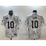 Men's Green Bay Packers #10 Jordan Love 2024 Arctic Camo Salute To Service Limited Stitched Football Jersey