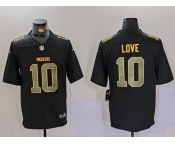 Men's Green Bay Packers #10 Jordan Love Black Fashion Vapor Limited Stitched Football Jersey