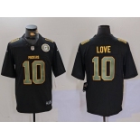 Men's Green Bay Packers #10 Jordan Love Black Fashion Vapor Limited Stitched Football Jerseys