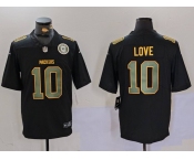 Men's Green Bay Packers #10 Jordan Love Black Fashion Vapor Limited Stitched Football Jerseys