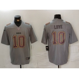 Men's Green Bay Packers #10 Jordan Love Grey Atmosphere Fashion Limited Football Stitched Jersey