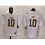 Men's Green Bay Packers #10 Jordan Love White Fashion Vapor Limited Stitched Jersey