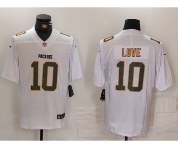 Men's Green Bay Packers #10 Jordan Love White Fashion Vapor Limited Stitched Jersey