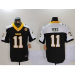 Men's Green Bay Packers #11 Jayden Reed Black White 2024 F.U.S.E. Home Patch 13 Time World Champions Vapor Untouchable Limited Stitched Jersey