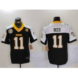 Men's Green Bay Packers #11 Jayden Reed Black White 2024 F.U.S.E. Home Patch 13 Time World Champions Vapor Untouchable Limited Stitched Jerseys