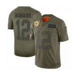 Men's Green Bay Packers #12 Aaron Rodgers Limited Camo 2019 Salute to Service Football Jersey