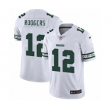 Men's Green Bay Packers #12 Aaron Rodgers White Team Logo Cool Edition Jersey