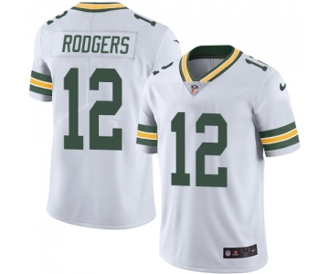 Men's Green Bay Packers #12 Aaron Rodgers White Vapor Untouchable Limited Player Football Jersey