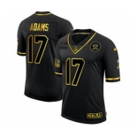 Men's Green Bay Packers #17 Davante Adams 2020 Salute To Service Black Golden Limited Football Jersey