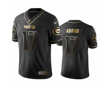 Men's Green Bay Packers #17 Davante Adams Limited Black Golden Edition Limited Football Jersey