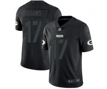 Men's Green Bay Packers #17 Davante Adams Limited Black Rush Impact Football Jersey