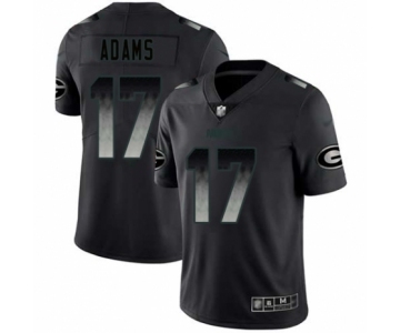 Men's Green Bay Packers #17 Davante Adams Limited Black Smoke Fashion Limited Football Jersey