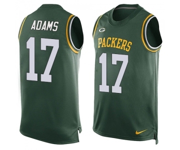 Men's Green Bay Packers #17 Davante Adams Limited Green Player Name & Number Tank Top Football Jersey