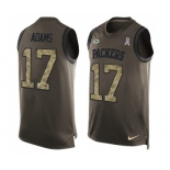 Men's Green Bay Packers #17 Davante Adams Limited Green Salute to Service Tank Top Football Jersey