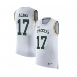 Men's Green Bay Packers #17 Davante Adams Limited White Rush Player Name & Number Tank Top Football Jersey