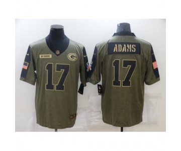 Men's Green Bay Packers #17 Davante Adams Nike Olive 2021 Salute To Service Limited Player Jersey