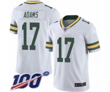 Men's Green Bay Packers #17 Davante Adams White Vapor Untouchable Limited Player 100th Season Football Jersey