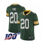 Men's Green Bay Packers #20 Kevin King Green Team Color Vapor Untouchable Limited Player 100th Season Football Jersey