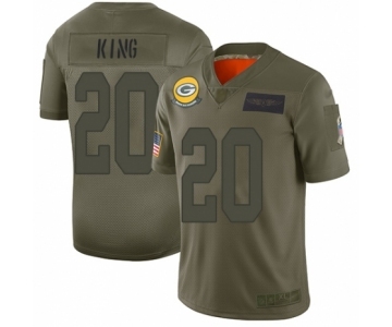 Men's Green Bay Packers #20 Kevin King Limited Camo 2019 Salute to Service Football Jersey