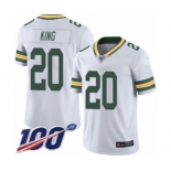 Men's Green Bay Packers #20 Kevin King White Vapor Untouchable Limited Player 100th Season Football Jersey