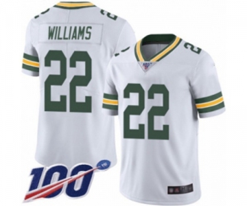 Men's Green Bay Packers #22 Dexter Williams White Vapor Untouchable Limited Player 100th Season Football Jersey