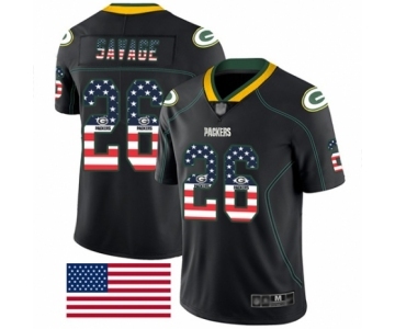 Men's Green Bay Packers #26 Darnell Savage Jr. Limited Black Rush USA Flag Football Jersey