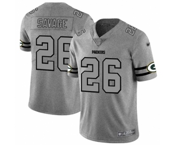 Men's Green Bay Packers #26 Darnell Savage Jr. Limited Gray Team Logo Gridiron Limited Football Jersey