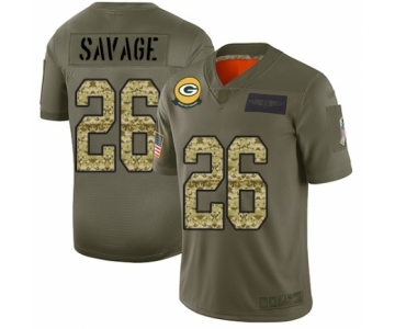 Men's Green Bay Packers #26 Darnell Savage Jr. Limited Olive Camo 2019 Salute to Service Limited Football Jersey