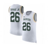 Men's Green Bay Packers #26 Darnell Savage Jr. White Rush Player Name & Number Tank Top Football Jersey