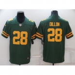 Men's Green Bay Packers #28 AJ Dillon Green Yellow Team Color Vapor Untouchable Limited Jersey