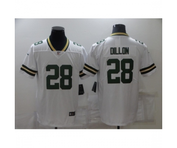 Men's Green Bay Packers #28 AJ Dillon White Team Color Vapor Untouchable Limited Jersey