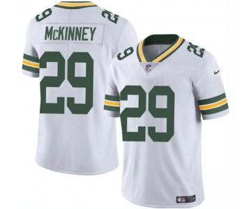 Men's Green Bay Packers #29 Xavier McKinney White Vapor Limited Football Stitched Jersey