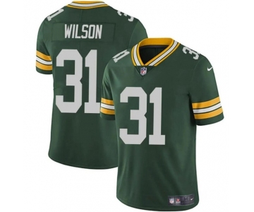 Men's Green Bay Packers #31 Emanuel Wilson Green Vapor Limited Football Stitched Jersey