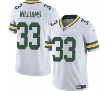 Men's Green Bay Packers #33 Evan Williams White Vapor Untouchable Limited Football Stitched Jersey